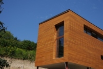 Dřevěné fasáda Okume - 