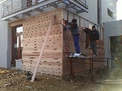Dřevěná fasáda Meranti rhombus - 